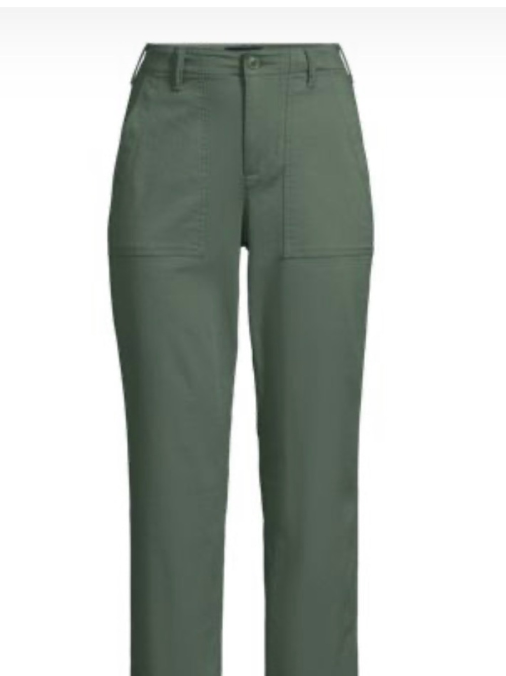 Lands end Petite High Rise Chino Utility Straight Leg Pants